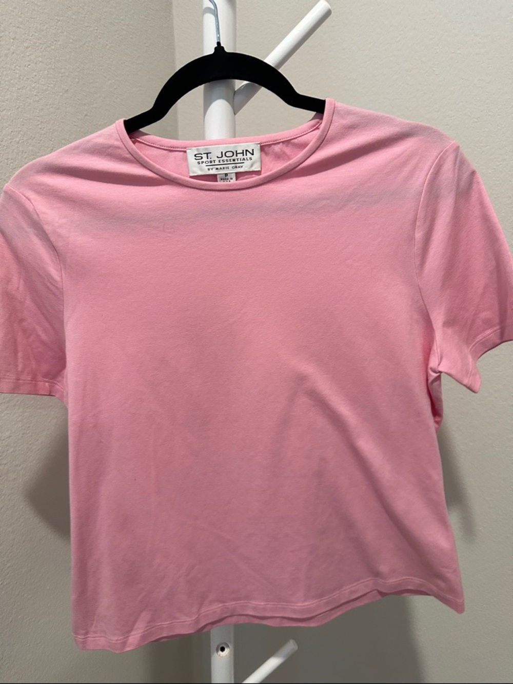 St. John Pink Short-Sleeve Crewneck Tee